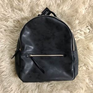 Ulta Black Faux Leather Backpack